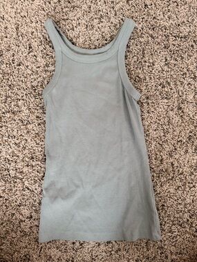 H&M Sage Green Ribbed Tank Top